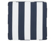 Seat Pad Cushion for Garden Chair Navy Blue and White Water Resistant Fabric with Ties Removable Cover Beliani