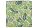 Seat Pad Cushion for Garden Chair Leaf Pattern Green Water Resistant Fabric with Ties Removable Cover Beliani