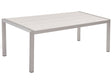 Garden Dining Table White Aluminium Frame for 6 People 180 x 90 cm Modern Design Beliani