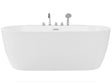 Freestanding Bath White Sanitary Acrylic Oval Single 170 x 80 cm Modern Design Beliani