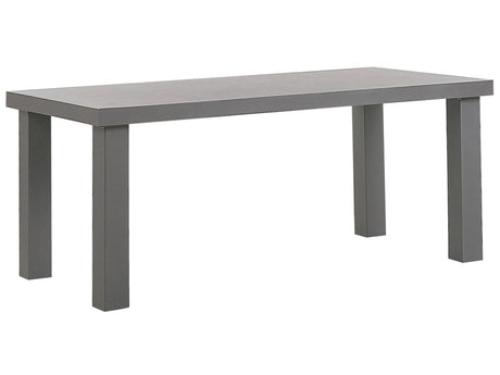 Garden Dining Table Grey Concrete 180 x 90 cm 6 Seater Water Resistant Beliani