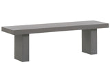 Garden Bench Concrete Grey 40 x 150 x 40 cm 2 Seater Beliani