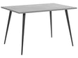 Dining Table Concrete Effect Top Black Metal Legs Rectangular 120 x 80 cm for 4 People Modern Glamour Style Beliani