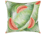 Garden Cushion Green Multicolour Polyester Square 45 cm Thick Filling Outdoor Scatter Pillow Modern Floral Motif Beliani