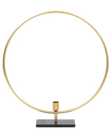 Candle Holder Gold Metal 45 cm Candlestick Decoration Circle Glam Beliani