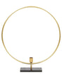 Candle Holder Gold Metal 45 cm Candlestick Decoration Circle Glam Beliani
