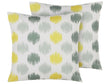 Set of 2 Garden Cushions Multicolour Polyester Square 45 x 45 cm Water Resistant Modern Pattern Beliani