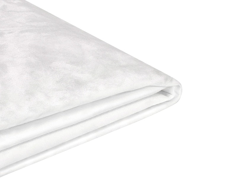 Bed Frame Cover White Velvet for Bed 160 x 200 cm Removable Washable Beliani