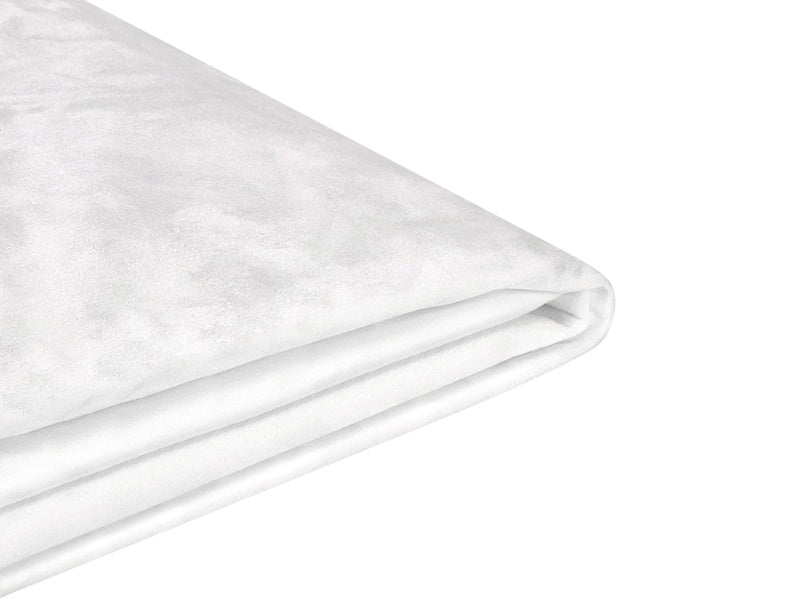 Bed Frame Cover White Velvet for Bed 180 x 200 cm Removable Washable Beliani