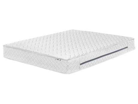 Pocket Spring Mattress Firm White 160 x 200 cm Polyester with Cooling Memory Foam with Zip Beliani