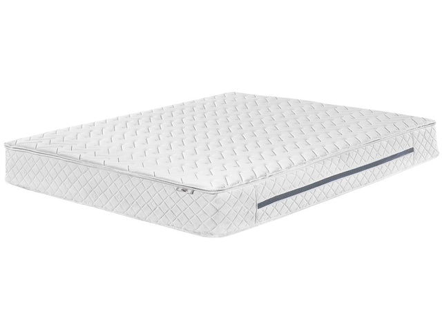 Pocket Spring Mattress Firm White 180 x 200 cm Polyester with Cooling Memory Foam with Zip Beliani