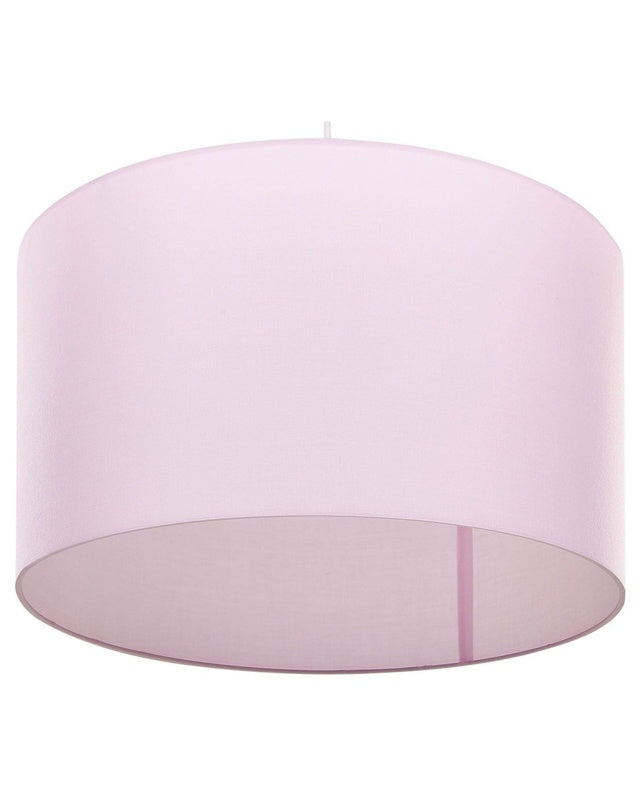 Pendant Lamp Chic Pink Fabric Drum Shade Ceiling 1-Light  Beliani