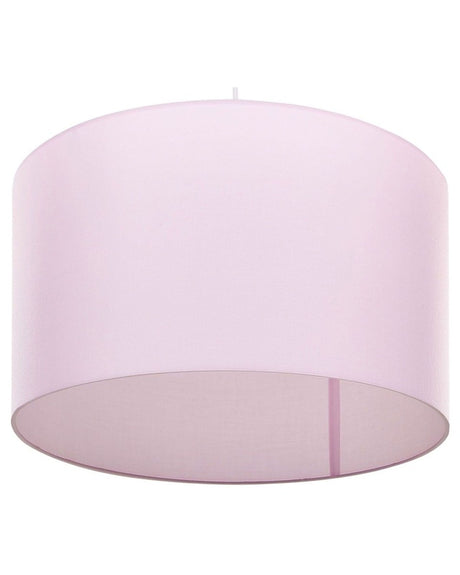 Pendant Lamp Chic Pink Fabric Drum Shade Ceiling 1-Light  Beliani