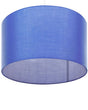 Pendant Lamp Blue Fabric Drum Shade Ceiling 1-Light  Beliani