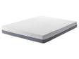 Memory Foam Firm Mattress White with Grey Fabric King Size 5ft3 Medium Firm Beliani