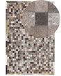 Cowhide Area Rug Multicolour Patchwork 160 x 230 cm Geometric Pattern Modern Beliani