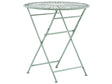 Outdoor Bistro Table Green Metal Folding Vintage Ornaments Beliani