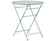 Outdoor Bistro Table Green Metal Folding Vintage Ornaments Beliani