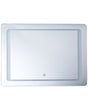 Wall Mirror with LED Silver 60 x 80 cm Rectangular Illuminated Anti Fog System Beliani