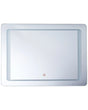 Wall Mirror with LED Silver 60 x 80 cm Rectangular Illuminated Anti Fog System Beliani