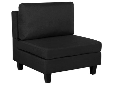 1-Seat Section Black Fabric Upholstered Armchair Module Piece Beliani