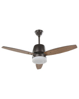 Ceiling Fan with Light Black and Dark Wood Metal 3 Blades Modern Design Remote Control Beliani