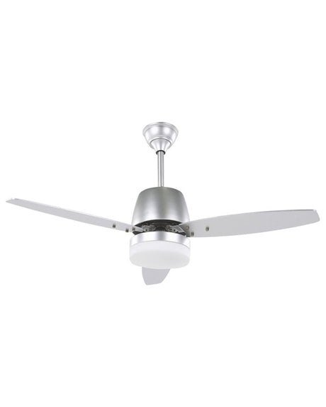 Ceiling Fan with Light Silver Metal 3 Blades Modern Design Remote Control Beliani