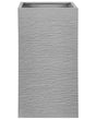 Plant Pot Grey Fibre Clay Tall Flower Planters Square Indoor Outdoor Garden Accessories Beliani
