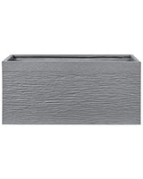Plant Pot Grey Fibre Clay 80 x 37 x 38 cm Indoor Outdoor Rectangular Planter Beliani