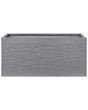 Plant Pot Grey Fibre Clay 80 x 37 x 38 cm Indoor Outdoor Rectangular Planter Beliani