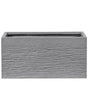 Plant Pot Grey Fibre Clay 50 x 23 x 24 cm Indoor Outdoor Rectangular Planter Beliani