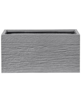 Plant Pot Grey Fibre Clay 50 x 23 x 24 cm Indoor Outdoor Rectangular Planter Beliani