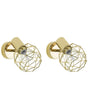 Set of 2 Wall Lamps Gold Metal Cage Shade Adjustable Light Position Modern Scones Glamour Style Beliani