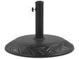Parasol Base Black Concrete 23 kg Round Outdoor Umbrella Stand All Weather 3 Pole Adapters Beliani