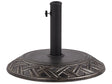 Parasol Base Brown Concrete 23 kg Round Outdoor Umbrella Stand All Weather 3 Pole Adapters Beliani