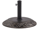 Parasol Base Brown Concrete 23 kg Round Outdoor Umbrella Stand All Weather 3 Pole Adapters Beliani