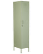 Storage Cabinet Green Metal Locker with 5 Shelves and Rail Modern Home Office Beliani