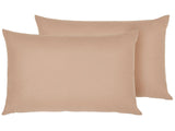 Outdoor Pillow Cushion Set of 2 Polyester Sand Beige 50 x 70 cm Zip Modern Design Scatter Cushion Beliani
