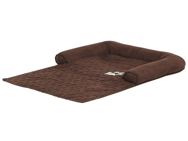 Sofa Pet Bed Brown Polyester Dog or Cat Bed Couch Protection Beliani