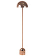 Floor Lamp Copper Metal 158 cm Glossy Copper Round Shade Living Room Light Beliani