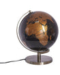Globe Black Synthetic with LED Decorative 23cm World Sphere Office Study Modern Decor Beliani