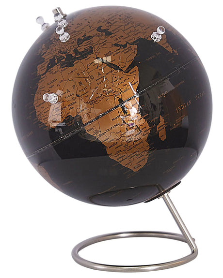 Decorative Globe Black Copper 25 cm Modern with Magnets Beliani