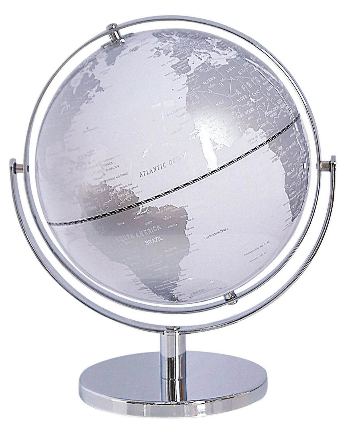 Decorative Globe Silver 22 cm Modern Traditional Beliani
