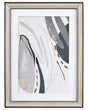 Framed Wall Art Grey Print Brass Frame 30 x 40 cm Passe-Partout Abstract Simple Minimalist Beliani