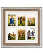 Photo Frame Dark Wood 50 x 50 cm for 6 Pictures 10 x 15 cm Collage Aperture Beliani