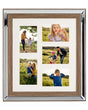 Photo Frame Dark Wood 49 x 44 cm for 5 Pictures 10 x 15 cm Collage Aperture Beliani