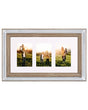 Photo Frame Dark Wood 32 x 50 cm for 3 Pictures 10 x 15 cm Collage Aperture Beliani