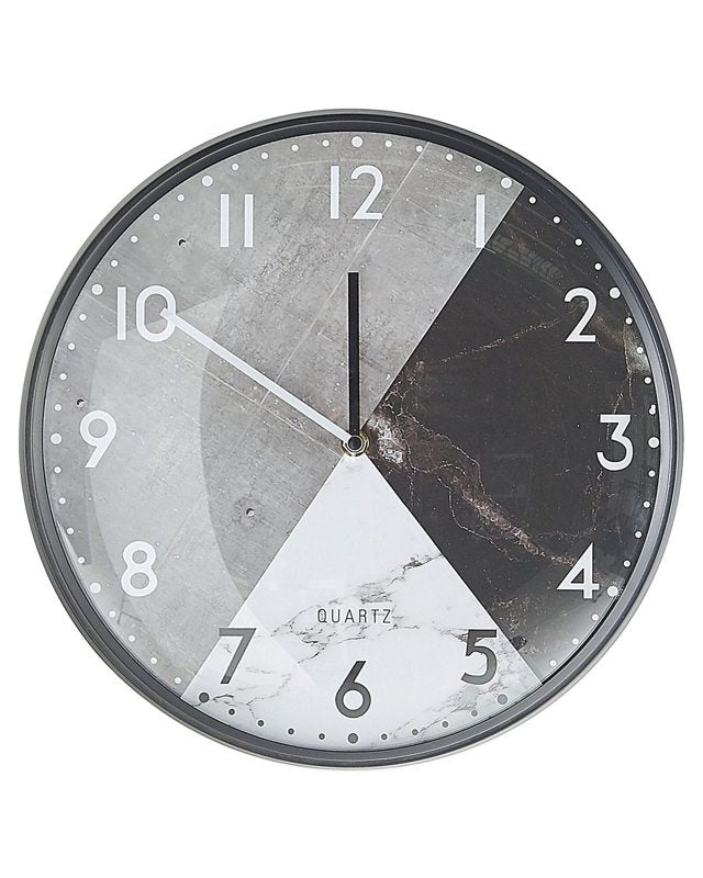 Wall Clock Multicolour Iron Open Face Country Retro Design Round 33 cm  Beliani