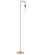 Floor Lamp Copper Metal Gloss Finish Exposed Light Bulb Industrial Beliani