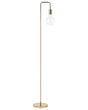 Floor Lamp Gold Metal Gloss Finish Exposed Light Bulb Glamour Beliani